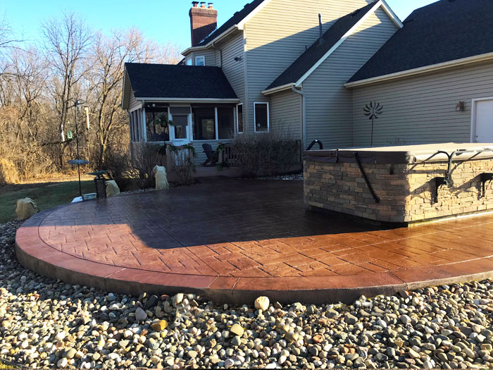 Brick Stamped Patio with Border